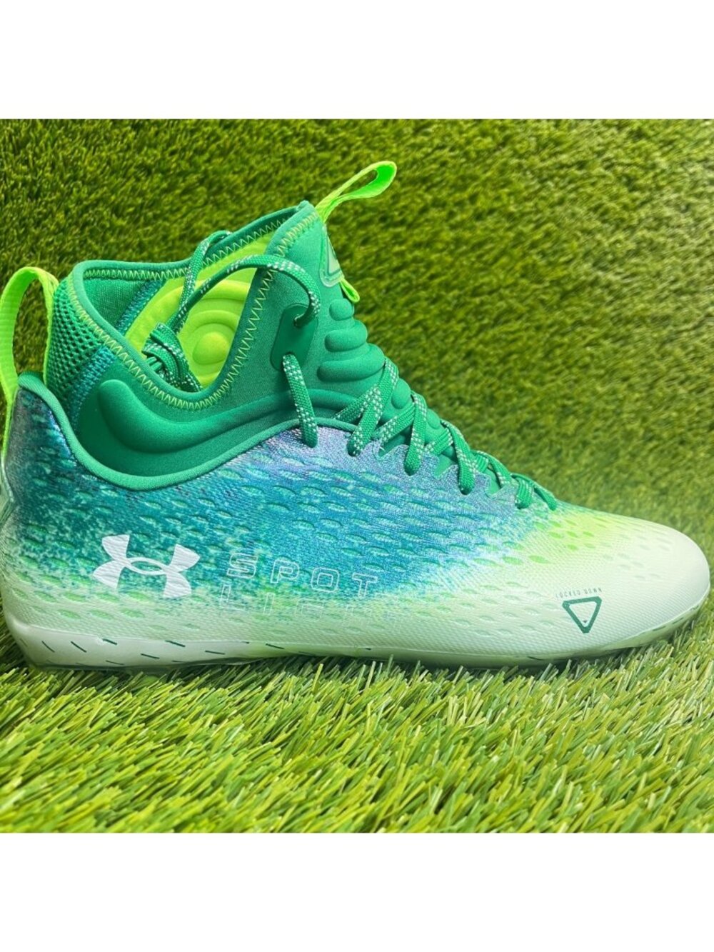 Under Armour Spotlight Lux MC 2.0 Mens Size 11 Green Running Football Cleats